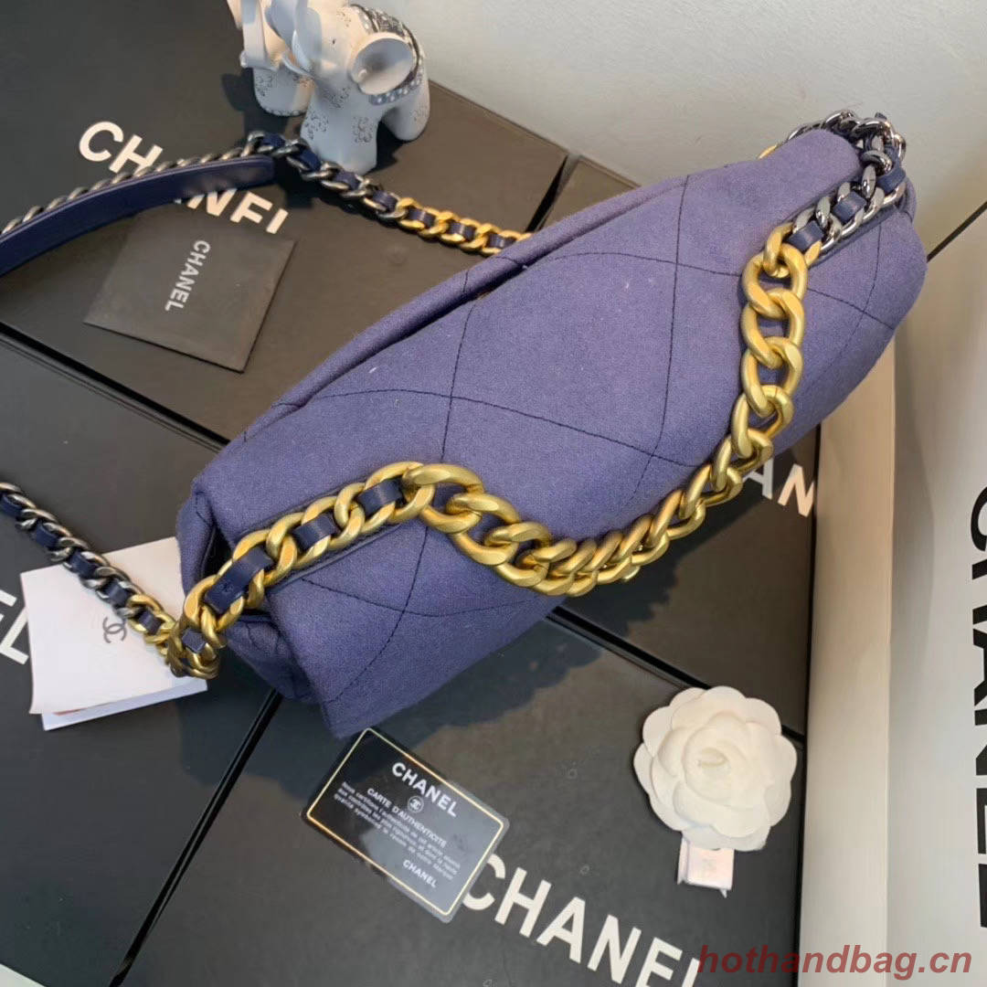 CHANEL 19 Flap Bag AS1160 AS1161 purple