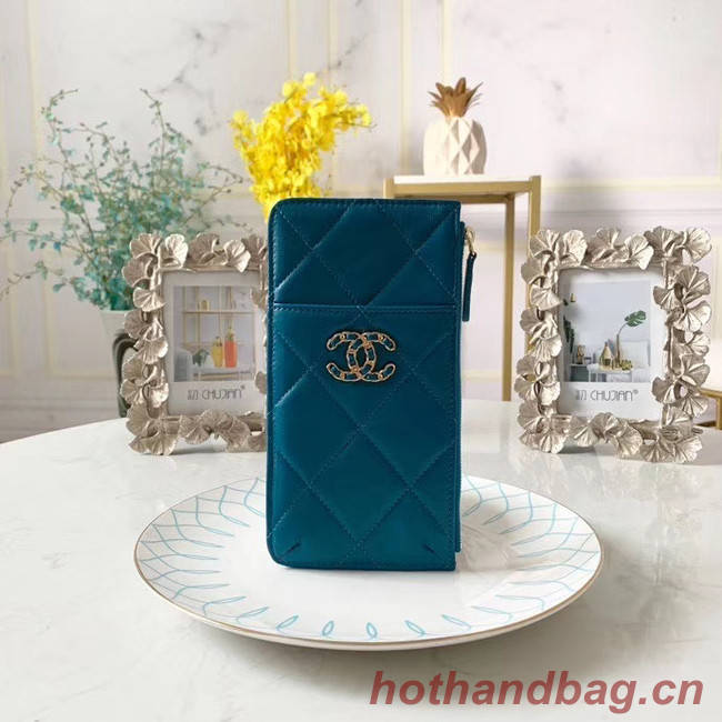 CHANEL 19 Mobile phone case Card Holder AP1182 blue