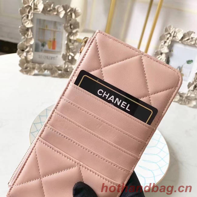 CHANEL 19 Mobile phone case Card Holder AP1182 pink