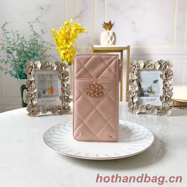 CHANEL 19 Mobile phone case Card Holder AP1182 pink