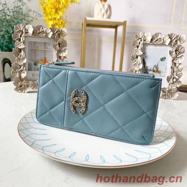 CHANEL 19 Mobile phone case Card Holder AP1182 sky blue