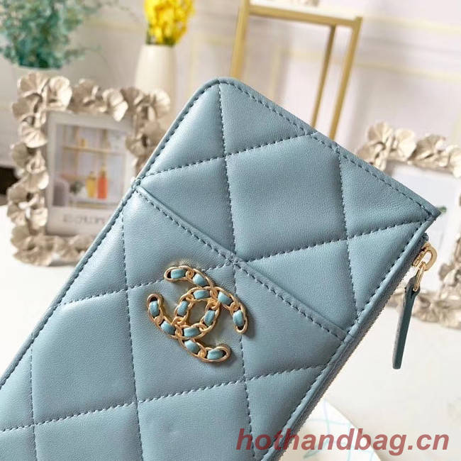 CHANEL 19 Mobile phone case Card Holder AP1182 sky blue