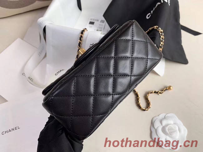 Chanel MINI Flap Bag Original Sheepskin Leather AS1786 black