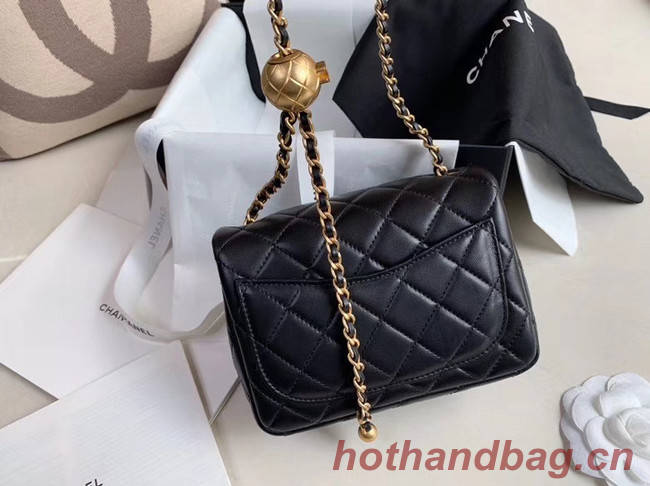 Chanel MINI Flap Bag Original Sheepskin Leather AS1786 black