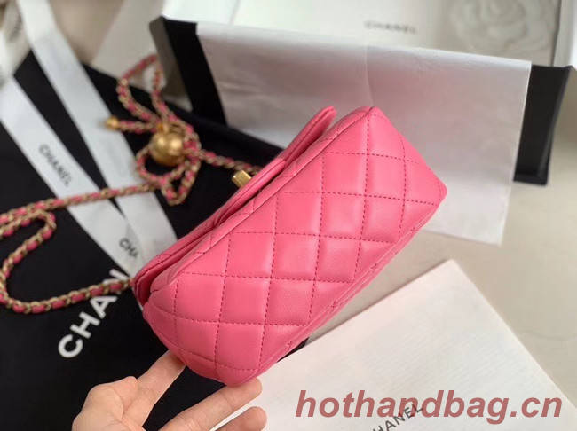 Chanel MINI Flap Bag Original Sheepskin Leather AS1786 rose