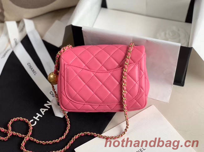 Chanel MINI Flap Bag Original Sheepskin Leather AS1786 rose