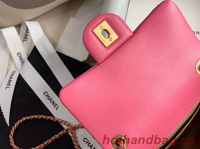 Chanel MINI Flap Bag Original Sheepskin Leather AS1786 rose