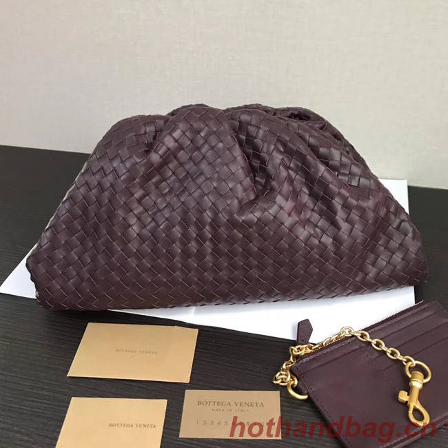 Bottega Veneta Weave Clutch bag 585853 dark purple