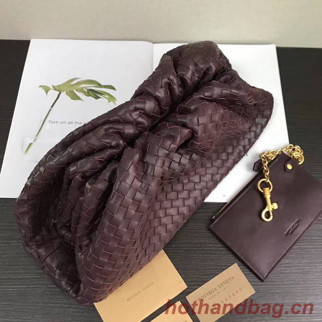 Bottega Veneta Weave Clutch bag 585853 dark purple