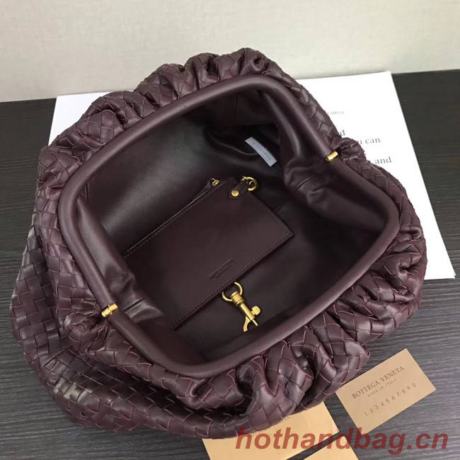 Bottega Veneta Weave Clutch bag 585853 dark purple