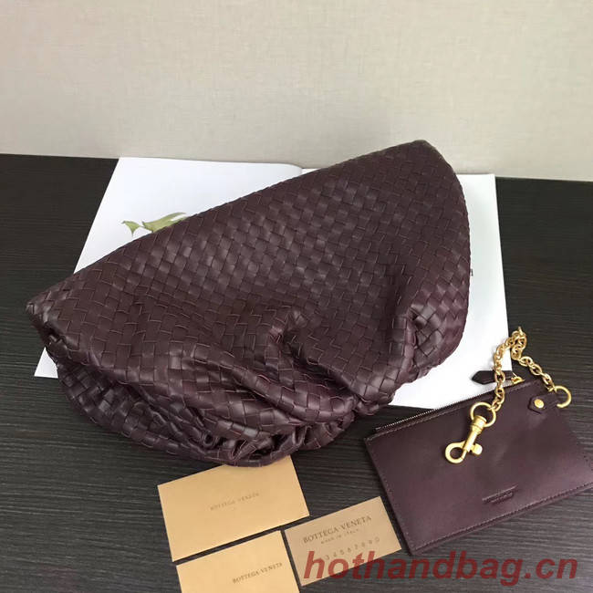 Bottega Veneta Weave Clutch bag 585853 dark purple