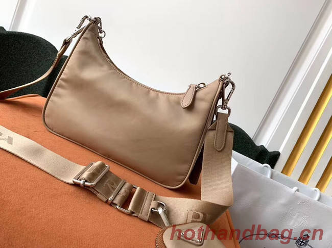 Prada Re-Edition 2005 nylon shoulder bag 1BH204 apricot