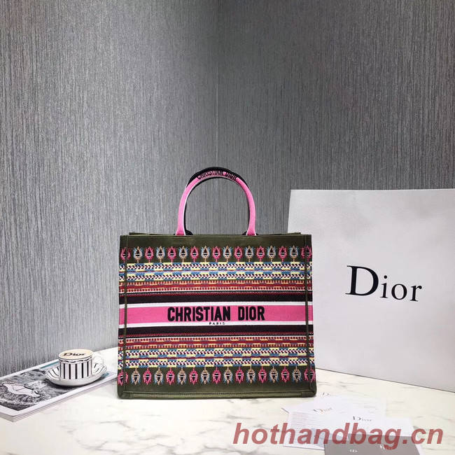 DIOR BOOK TOTE EMBROIDERED CANVAS BAG M1287-5