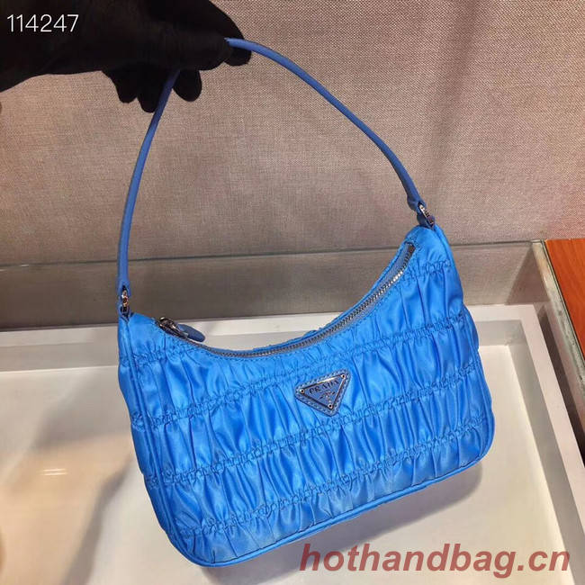 Prada Nylon and Saffiano leather mini bag 1NE204 blue