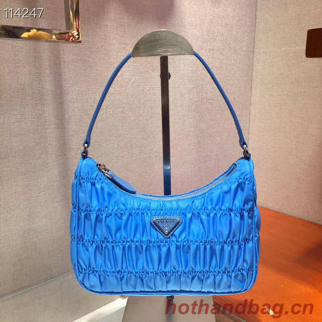 Prada Nylon and Saffiano leather mini bag 1NE204 blue