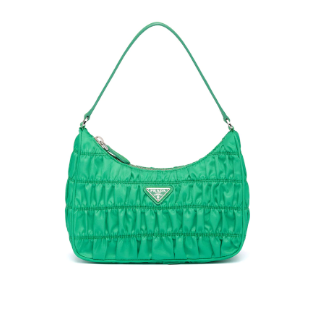 Prada Nylon and Saffiano leather mini bag 1NE204 green