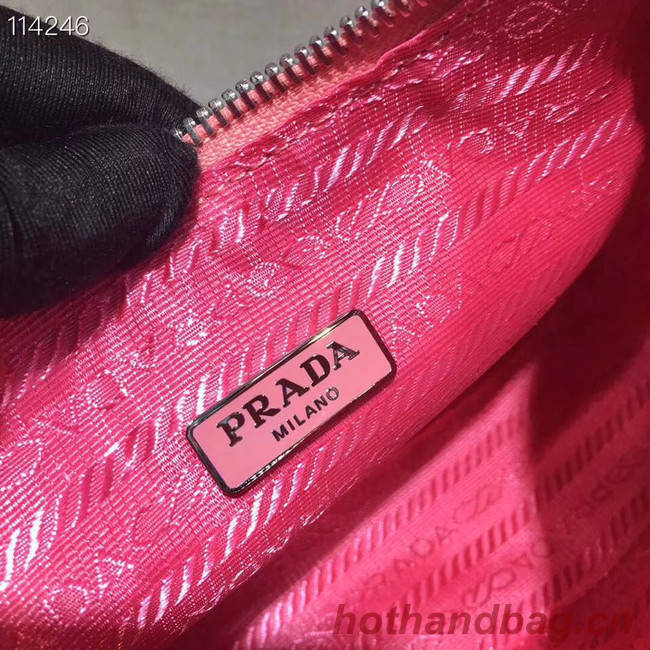 Prada Nylon and Saffiano leather mini bag 1NE204 pink