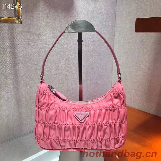 Prada Nylon and Saffiano leather mini bag 1NE204 pink