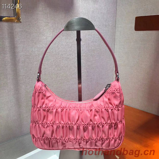 Prada Nylon and Saffiano leather mini bag 1NE204 pink