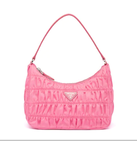 Prada Nylon and Saffiano leather mini bag 1NE204 pink