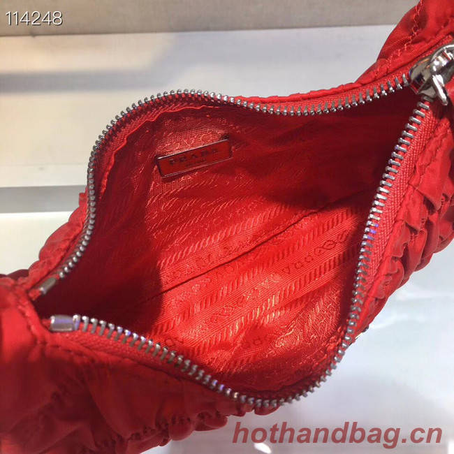 Prada Nylon and Saffiano leather mini bag 1NE204 red