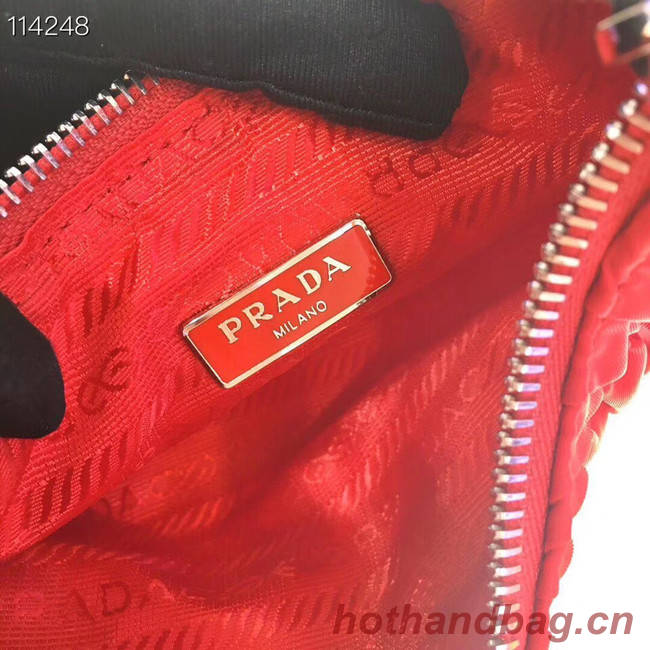 Prada Nylon and Saffiano leather mini bag 1NE204 red