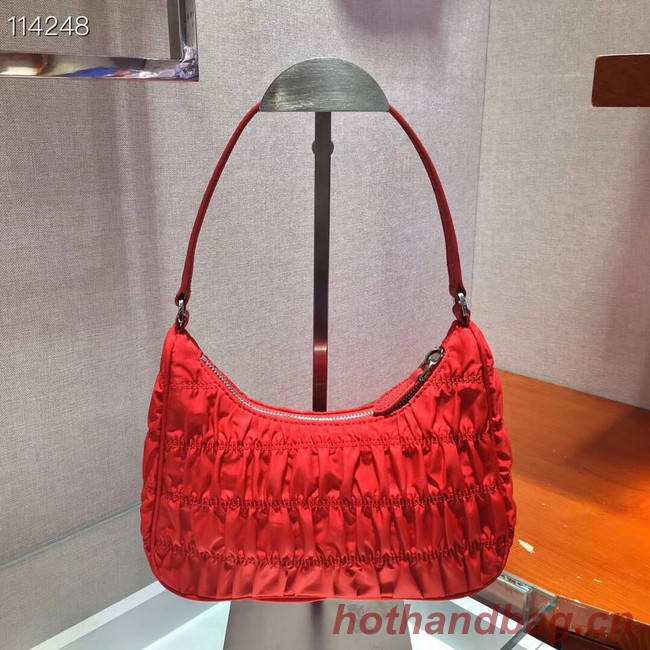 Prada Nylon and Saffiano leather mini bag 1NE204 red