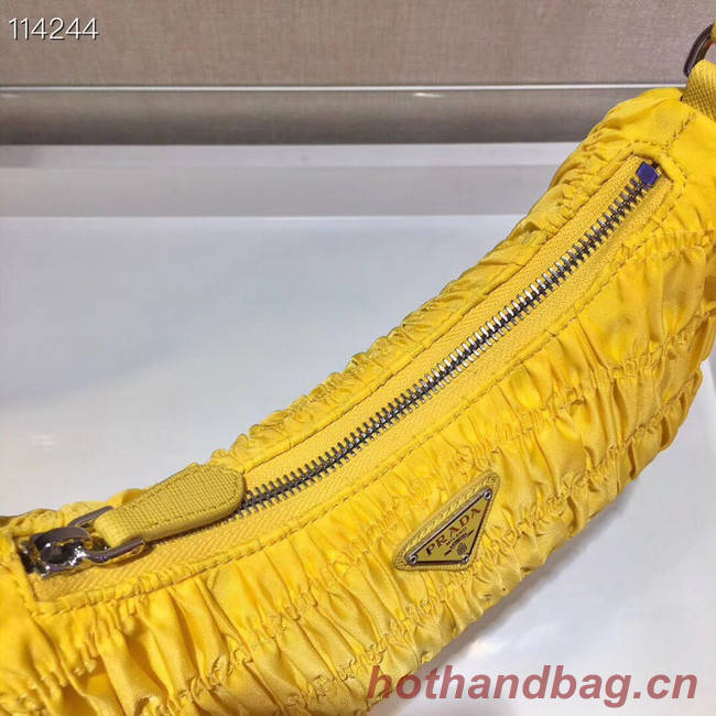 Prada Nylon and Saffiano leather mini bag 1NE204 yellow