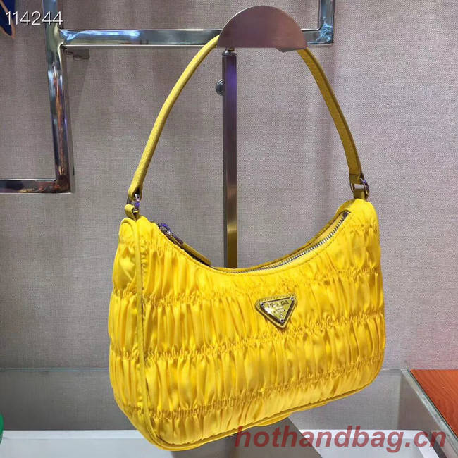 Prada Nylon and Saffiano leather mini bag 1NE204 yellow