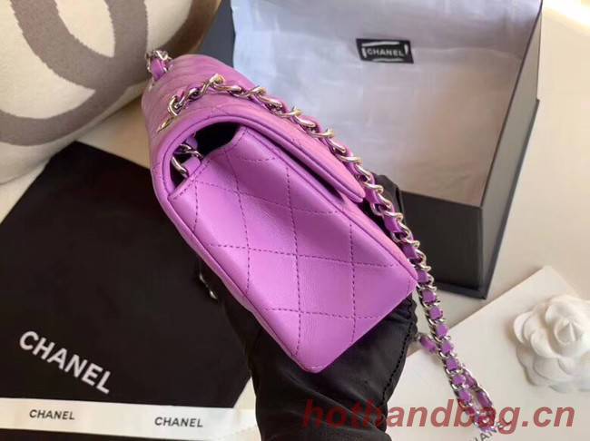 Chanel MINI Flap Bag Original Sheepskin Leather 1116 Lavender & silver-Tone Metal