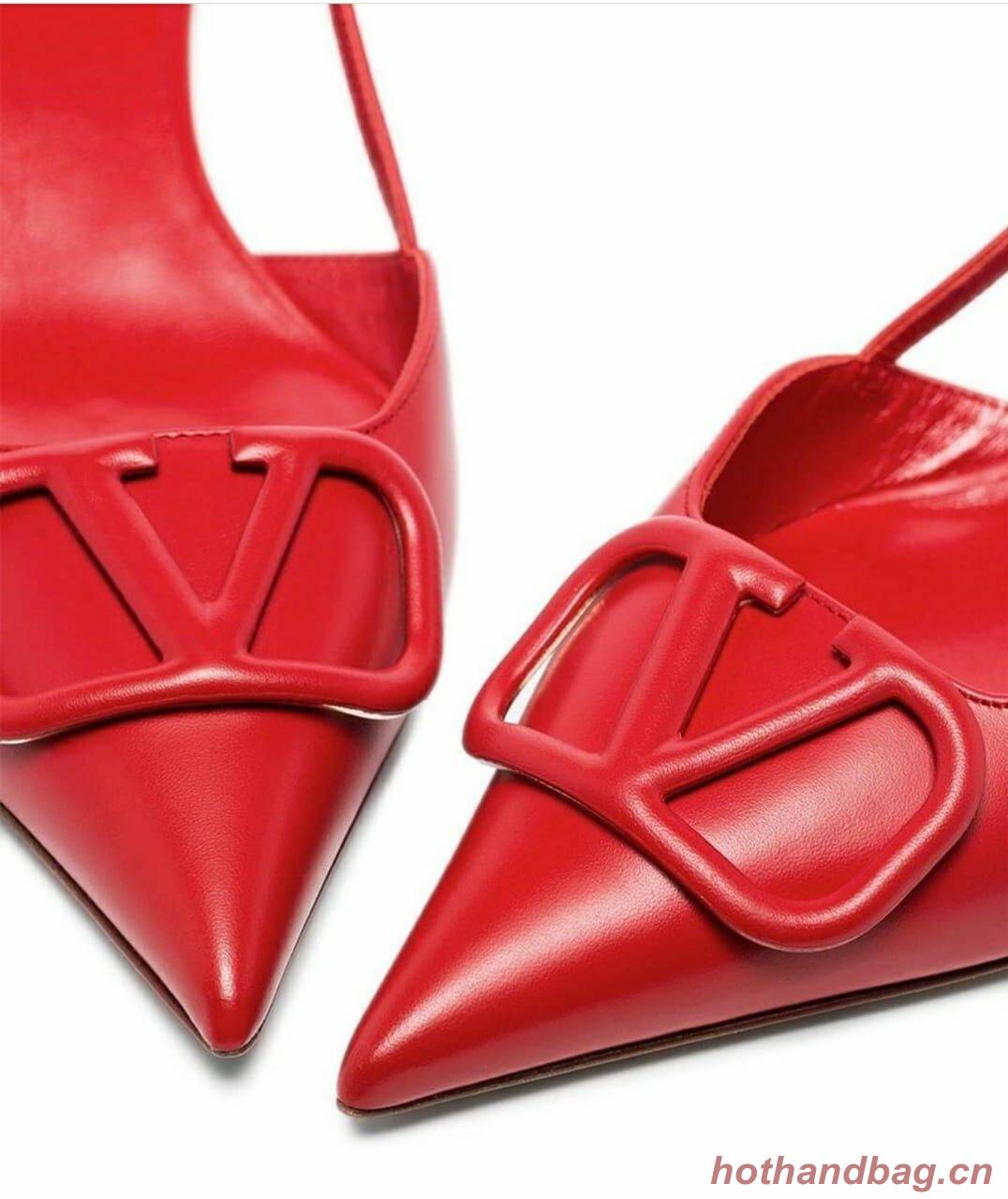 Valentino Garavani Leather Sandal Shoes V80777 Red