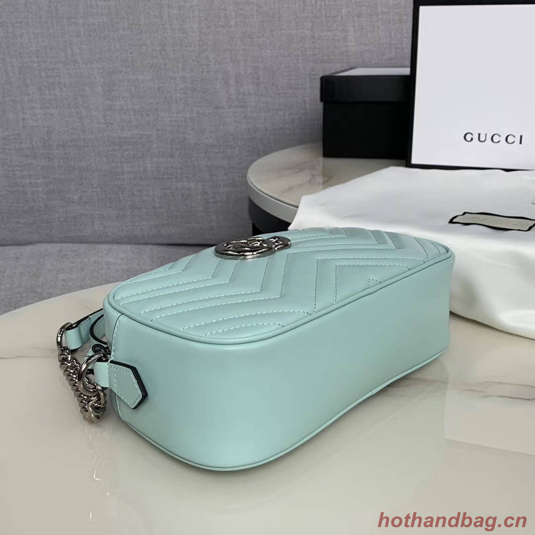 Gucci GG Marmont Matelasse Shoulder Bag 447632 Pastel blue