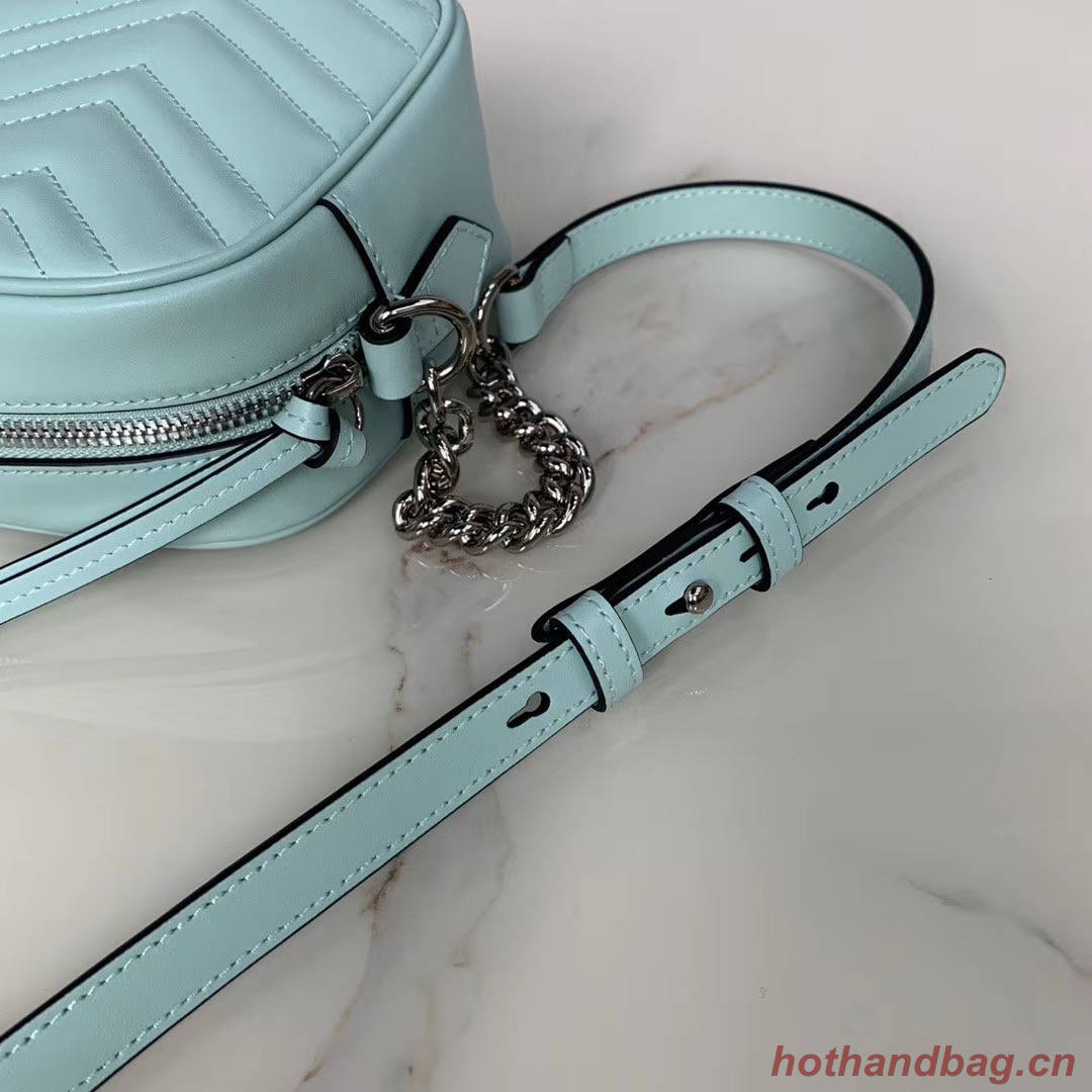 Gucci GG Marmont Matelasse Shoulder Bag 447632 Pastel blue