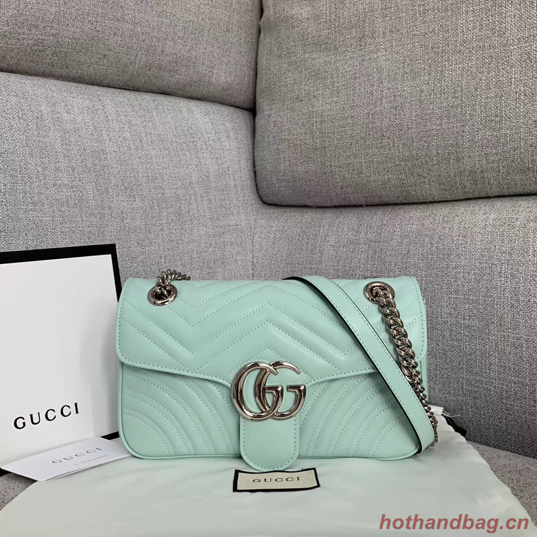 Gucci GG Marmont small shoulder bag 443497 Light green