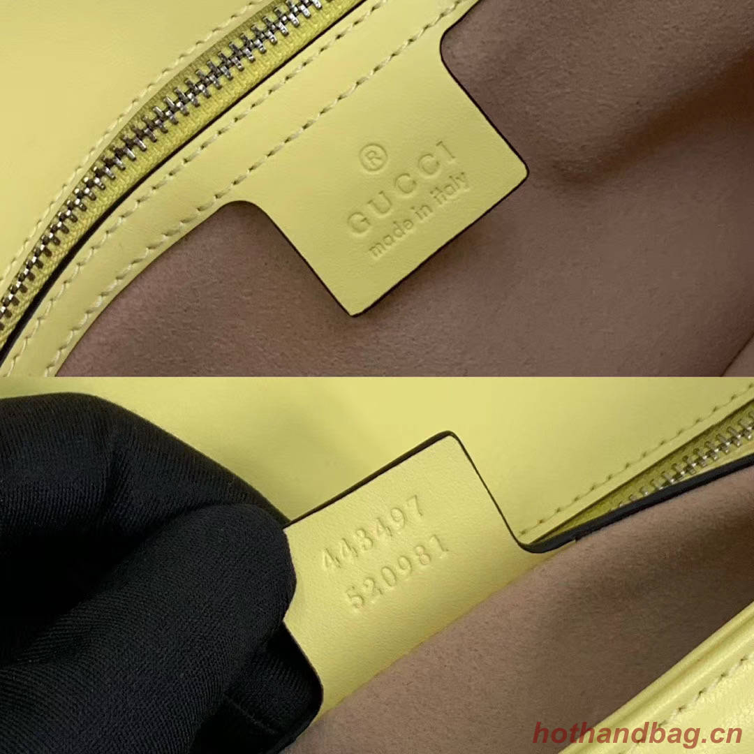 Gucci GG Marmont small shoulder bag 443497 yellow