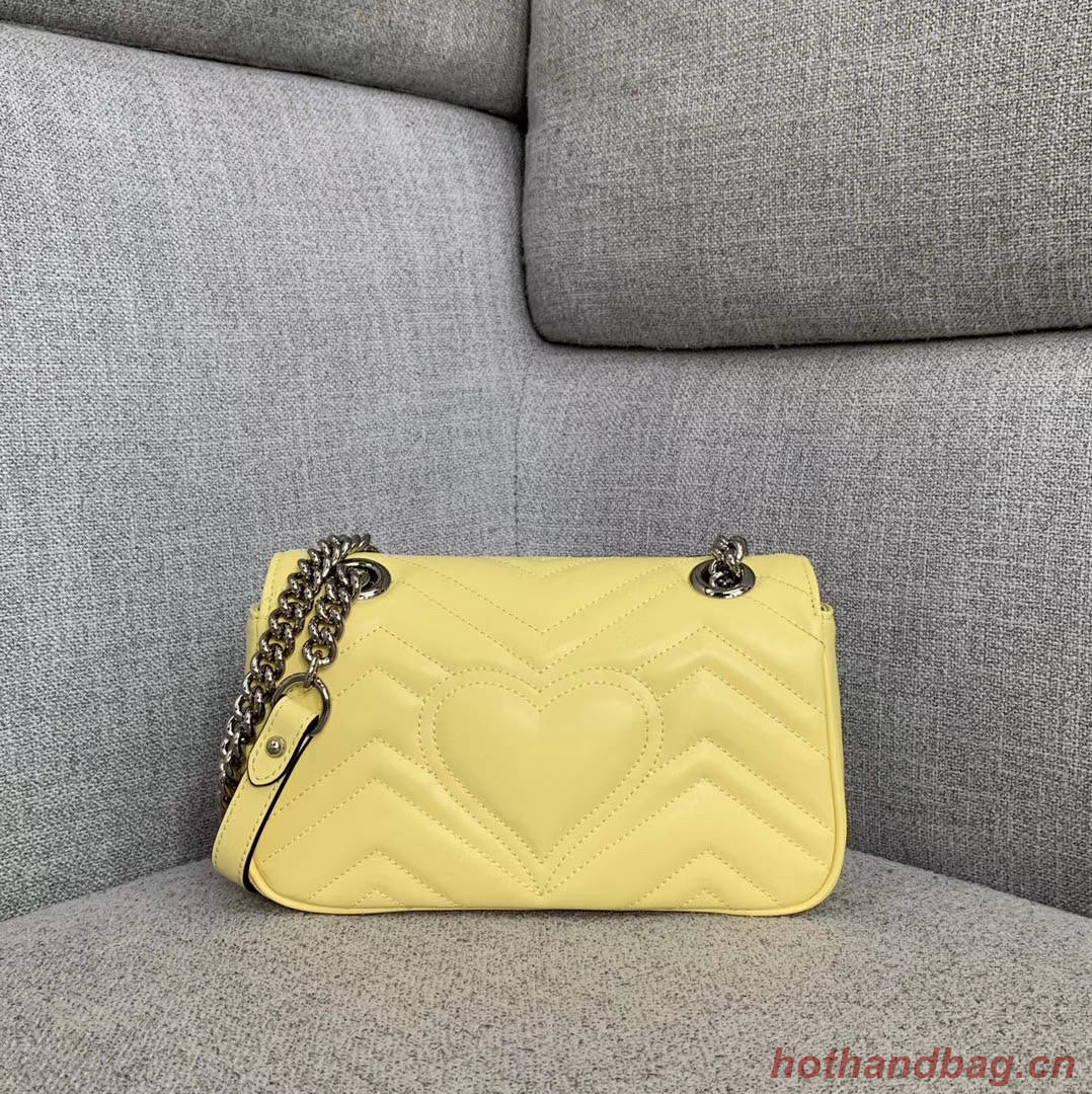 Gucci GG Marmont small shoulder bag 446744 yellow