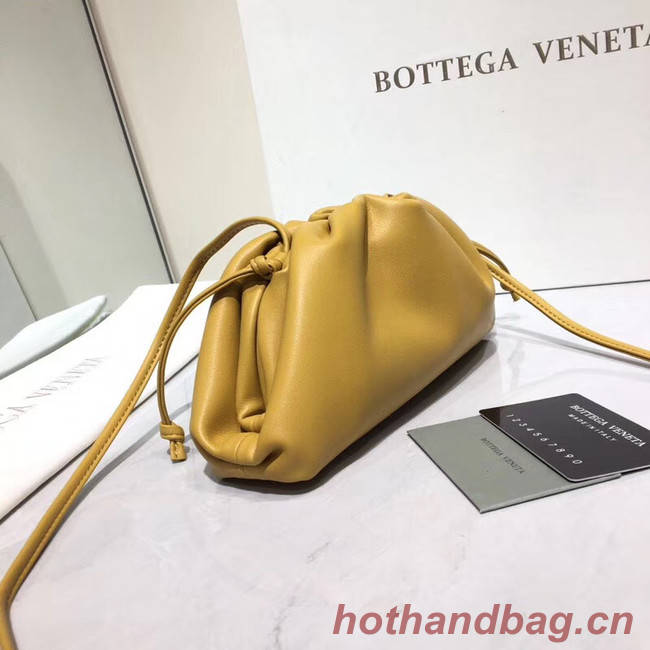 Bottega Veneta Nappa lambskin soft Shoulder Bag 98057 yellow