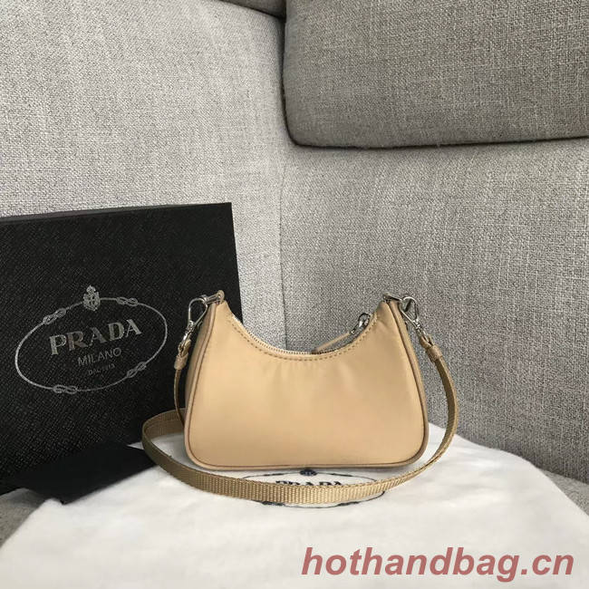 Prada Re-Edition 2005 nylon mini shoulder bag 1BH203 apricot