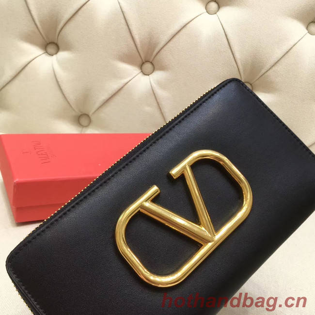 VALENTINO Origianl leather Zipped Wallet VG0088 Black