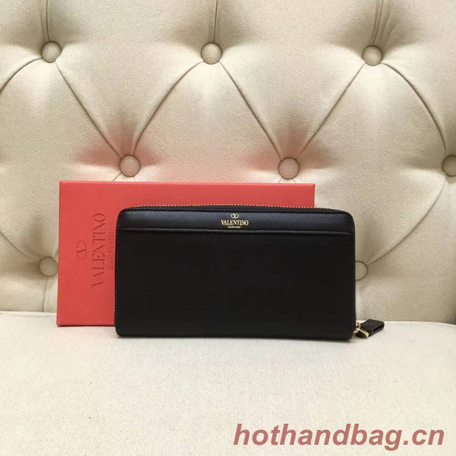 VALENTINO Origianl leather Zipped Wallet VG0088 Black