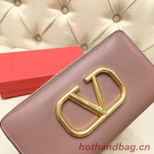 VALENTINO Origianl leather Zipped Wallet VG0088 pink