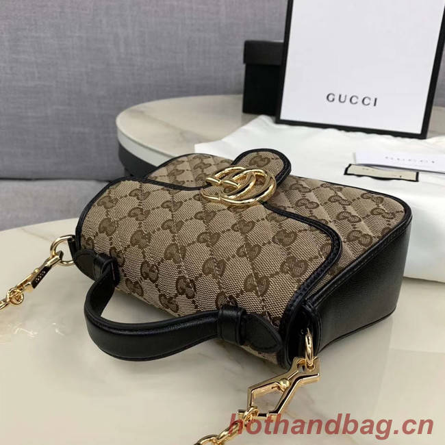 Gucci GG Supreme canvas Mini Top Handle Bag 583571 Black