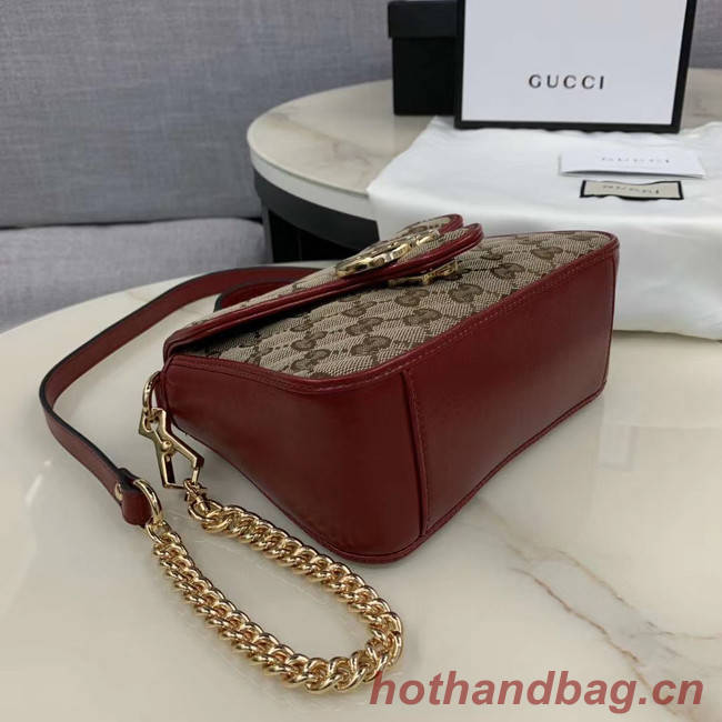 Gucci GG Supreme canvas Mini Top Handle Bag 583571 red