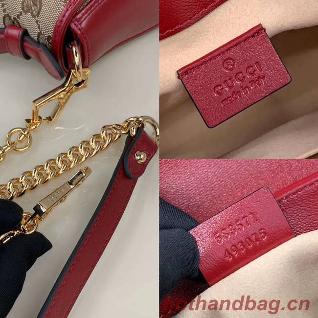 Gucci GG Supreme canvas Mini Top Handle Bag 583571 red