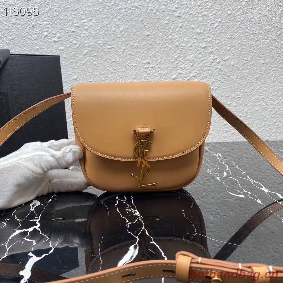 Yves Saint Laurent Calfskin Leather Shoulder Bag 619740 apricot