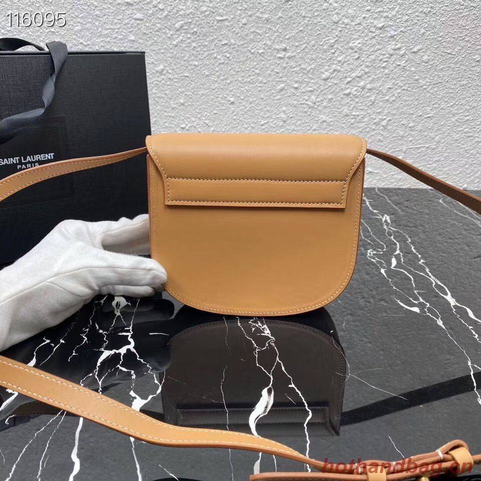 Yves Saint Laurent Calfskin Leather Shoulder Bag 619740 apricot