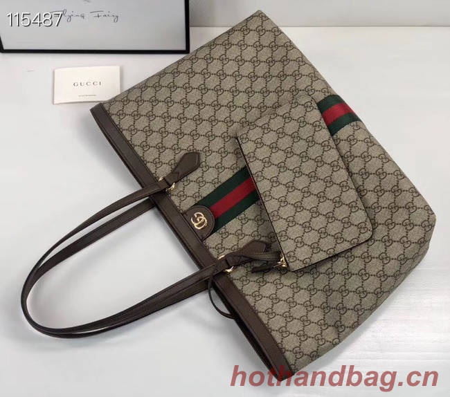 Gucci Ophidia series medium GG Tote Bag 631685 brown