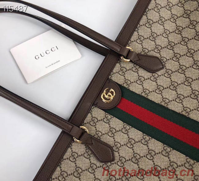 Gucci Ophidia series medium GG Tote Bag 631685 brown