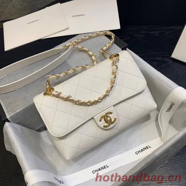 Chanel Original Soft Leather Small flap bag  AS1459 white