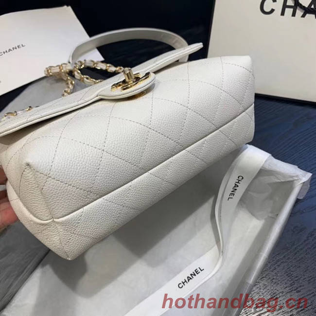 Chanel Original Soft Leather Small flap bag  AS1459 white